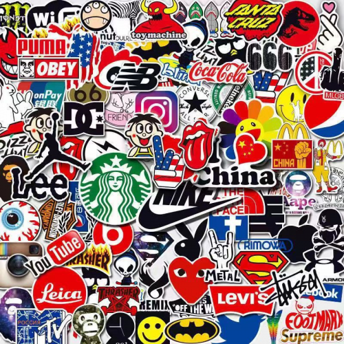 Brands Logo Stickers 95 Plus Pcs